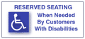 Reserved Seating When Needed By Customers With Disabilities - Pack of 3 thumbnail