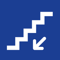 Stairs Down Sign - Stairs Down Symbol