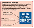 ADA Wheelchair Symbol Label for Tables - 4" x 4" thumbnail