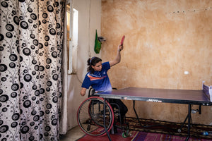 She’s 14, Disabled From a Bomb Blast, a Top Iraqi Table Tennis Player