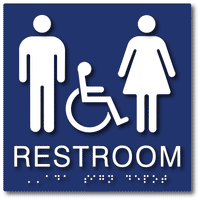 Unisex Bathroom ADA Signs from ADA Sign Depot