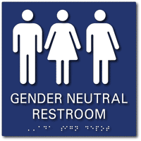 Gender Neutral Restroom ADA Signs from ADA Sign Depot