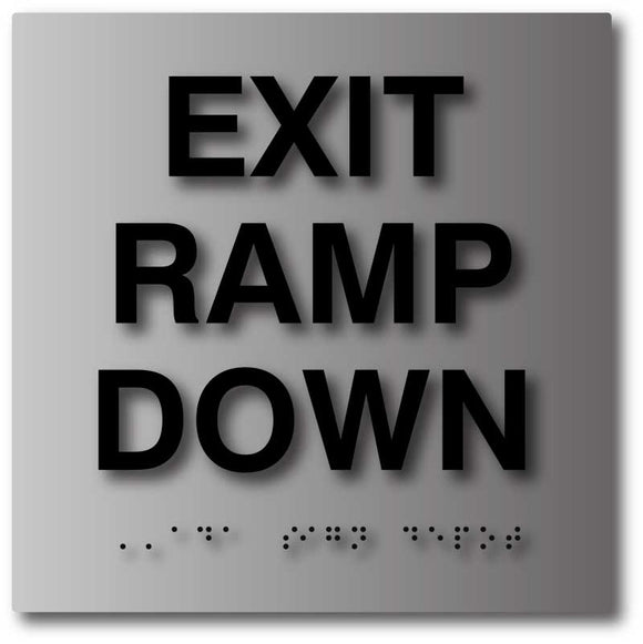 Exit & Entrance Brushed Aluminum Signs from ADA Sign Depot
