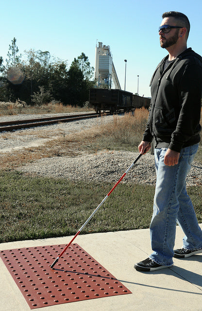 Self-Adhesive Truncated Domes for Asphalt or Concrete from ADA Sign Depot