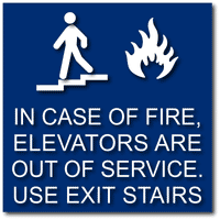 Fire Emergency ADA Signs