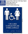 Custom ADA Signs with Tactile Text, Symbols, Braille - Up to 8" x 11" thumbnail