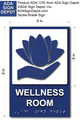 ADA Compliant Wellness Room Sign - 6" x 9" thumbnail