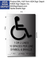 Custom ADA Braille Sign - Up to 20 letters & Symbol - Brushed Aluminum thumbnail