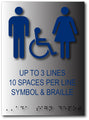 Custom ADA Compliant Brushed Aluminum Sign - Text, Braille, Pictogram thumbnail
