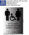 Custom ADA Compliant Brushed Aluminum Sign - Text, Braille, Pictogram thumbnail
