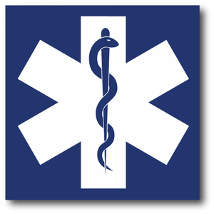 Star of Life Elevator Door Jamb Sign