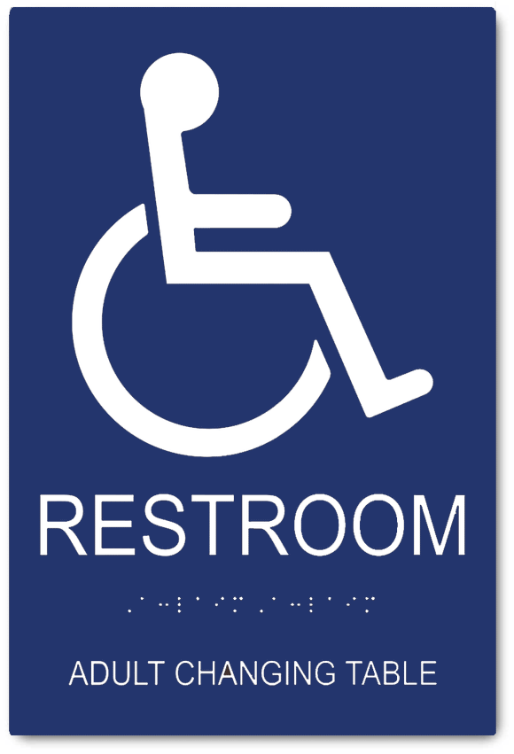 ADA Compliant Restroom Adult Changing Table Sign ADA Sign Depot