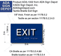 ADA Exit Signs - 5"x3" - ADA Compliant Exit Sign thumbnail