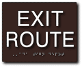 ADA Exit Route Signs - 5" x 4" - ADA Compliant Exit Route Signs thumbnail