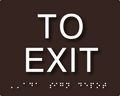 ADA Compliant To Exit ADA Signs - 5" x 4" thumbnail