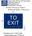 ADA Compliant To Exit ADA Signs - 5" x 4" thumbnail