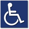 Window Decal - ADA Symbol of Accessibility - 6x6 - Package of 3 Decals thumbnail