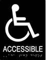 Wheelchair Symbol Accessible ADA Signs - 6" x 8" thumbnail