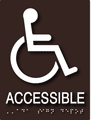 Wheelchair Symbol Accessible ADA Signs - 6" x 8" thumbnail