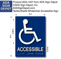 Wheelchair Symbol Accessible ADA Signs - 6" x 8" thumbnail