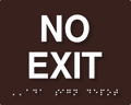 No Exit ADA Signs - 5" x 4" thumbnail