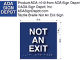 Not An Exit ADA Signs with Braille and Tactile Text - 6" x 6" thumbnail