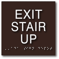 Exit Stair Up ADA Signs - 6" x 6" thumbnail