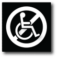 ADA Not Accessible Symbol Sign - 6" x 6" thumbnail