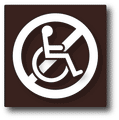 ADA Not Accessible Symbol Sign - 6" x 6" thumbnail