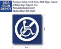 ADA Not Accessible Symbol Sign - 6" x 6" thumbnail