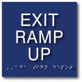 Exit Ramp Up ADA Signs - 6" x 6" thumbnail