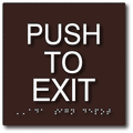 Push To Exit ADA Signs - 6" x 6" thumbnail