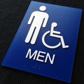 Mens Wheelchair Accessible Restroom Wall ADA Signs - 6" x 8" thumbnail