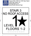 Stairwell Floor Level ADA Signs - 12" x 12" thumbnail