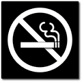 Tactile No Smoking Symbol ADA Signs - 6" x 6" thumbnail