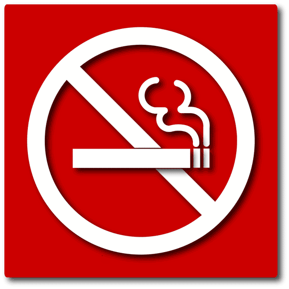 ADA-1036 No Smoking Allowed Symbol Sign - Red