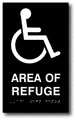 Area Of Refuge Braille ADA Signs - 6" x 9" thumbnail