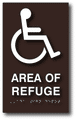 Area Of Refuge Braille ADA Signs - 6" x 9" thumbnail