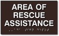Area Of Rescue Assistance ADA Signs - 10" x 6" thumbnail