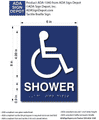 Wheelchair Accessible Shower ADA Sign - 6" x 8" thumbnail