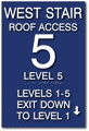 Stairwell Floor Number ADA Signs - 12" x 18" - ADA/IFC Compliant thumbnail