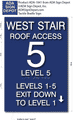 Stairwell Floor Number ADA Signs - 12" x 18" - ADA/IFC Compliant thumbnail