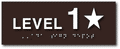 Stairwell Floor Level ADA Signs - 8" x 3" - Tactile Braille Sign thumbnail