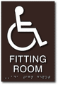 Wheelchair Accessible Fitting Room ADA Signs - 6" x 9" thumbnail