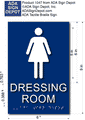 Womens Dressing Room ADA Signs - 6" x 9" thumbnail