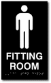 Mens Fitting Room ADA Signs - 6" x 9" thumbnail