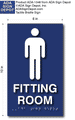 Mens Fitting Room ADA Signs - 6" x 9" thumbnail