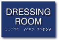 Dressing Room ADA Sign with Tactile Text and Braille - 6" x 4" thumbnail