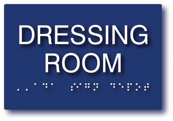 ADA-1050 Unisex Dressing Room ADA Sign - Blue