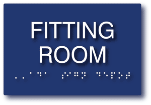 ADA-1051 Unisex Fitting Room Signs - Blue